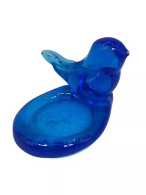 Bluebird of Happiness Tea Light Candle Holder Trinket Tray 1995 Leo Ward