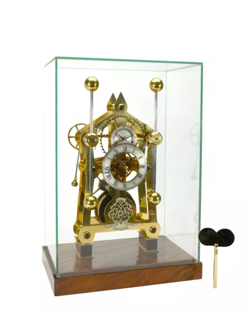 English Sinclair Harding Harrison Grasshopper Double Pendulum Sea Skeleton Clock