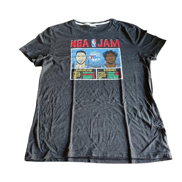 HOMAGE SHIRT MENS XL NBA Jam Simmons vs. Embiid VTG Style T Shirt