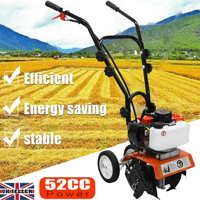 HEAVY DUTY PETROL Rotovator Tiller Cultivator Rotavator Garden Soil