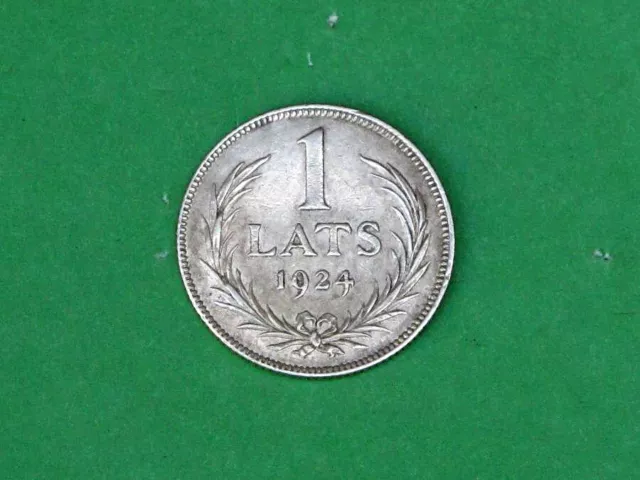 Latvia 1 Lats Coin 1924, Silver 835.