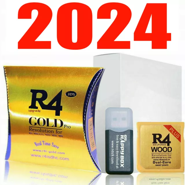 2024 R4 Gold Pro SDHC for DS/3DS/2DS/ Revolution Cartridge With USB Adapter FR