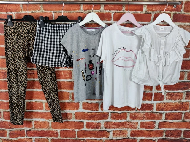 GIRLS BUNDLE AGE 9-10 YEARS NEXT M&S etc LEGGINGS SHORTS T-SHIRT BLOUSE 140CM