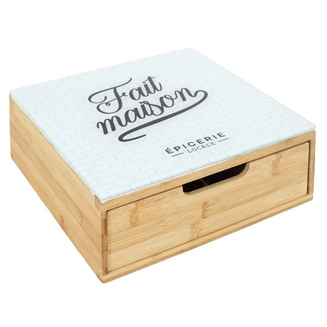 Paris Prix - Porte-capsules Avec Tiroir "brooklyn" 30cm Blanc