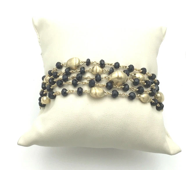 Designer Marco Bicego Ladies 18K Yellow Gold Bracelet 5 Strand Estate Piece Designer Marco Bicego Ladies 18K Yellow Gold Bracelet 5 Strand Estate Piece