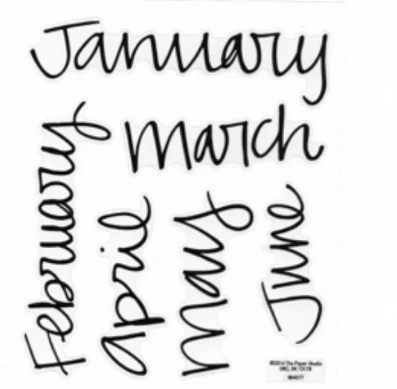 CALENDAR MONTH JANUARY February March April May June Scrapbook Stickers