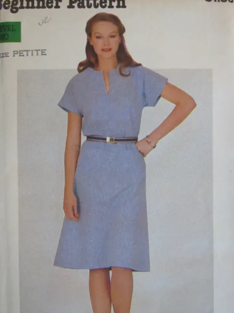 Easy OOP BUTTERICK 3763 Misses Loose-fitting Dress PATTERN Pt/6 & M/12-14 UC
