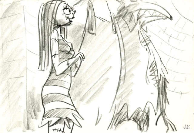 Tim Burton's Nightmare Before Christmas- Original Storyboard-Sally-Signed