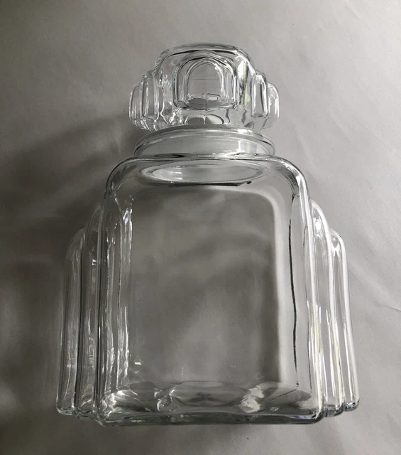 Art Deco Skyscraper Countertop Glass Jar - Apothecary Candy Drug Store Pharmacy Art Deco Skyscraper Countertop Glass Jar - Apothecary Candy Drug Store Pharmacy