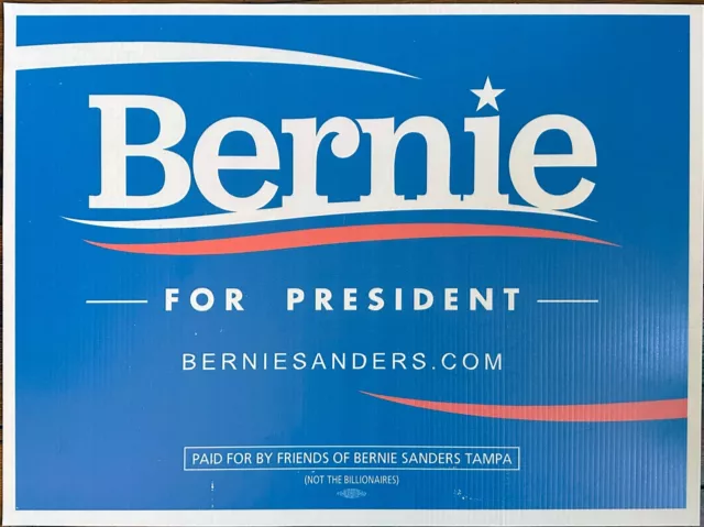 Bernie Sanders For President 2016 Official Campaign Rally Sign Poster