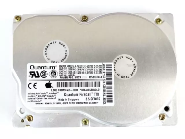 Quantum Fireball - 1.2GB for apple Macintosh PowerPC vintage 50-PIN-SCSI-HDD