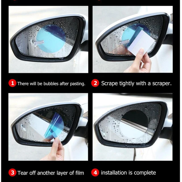 4pcs/set Car Rear View Mirror Protective Anti Fog Window Clear Rainproof Film FS 11
