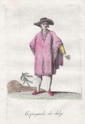 Chile America America costume costumes Tracht engraving Kupferstich 1780