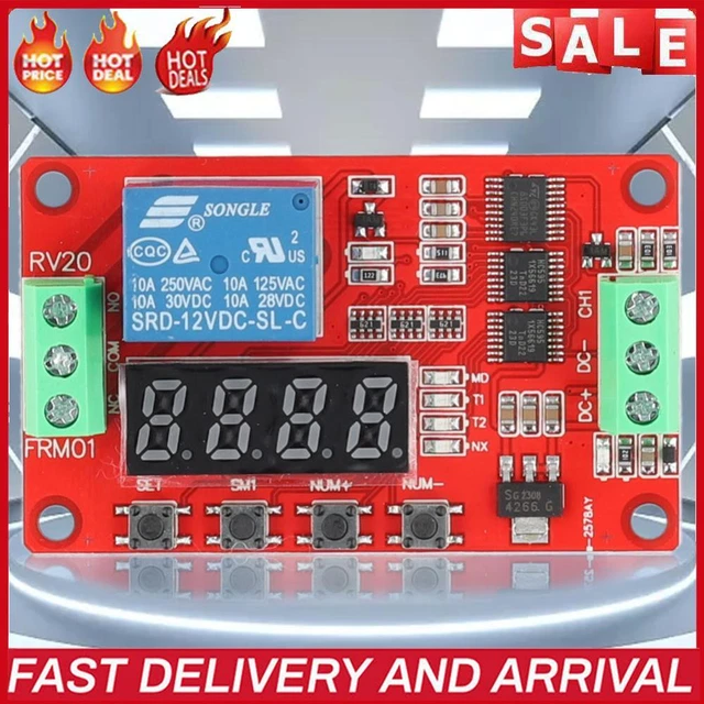 FRM01 Multifunction Timer Control Relay Switch Relay Timer Module DC 5V 12V 24V