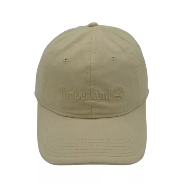 Nueva gorra de béisbol Timberland para hombre con logotipo clásico beige lona sombrero ajustable OSFM 2