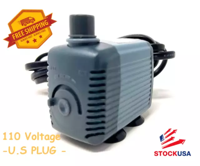 WEIPRO Submersible Pump For Fish Tank, Aquarium, Pond & Fountain,110V, US Plug