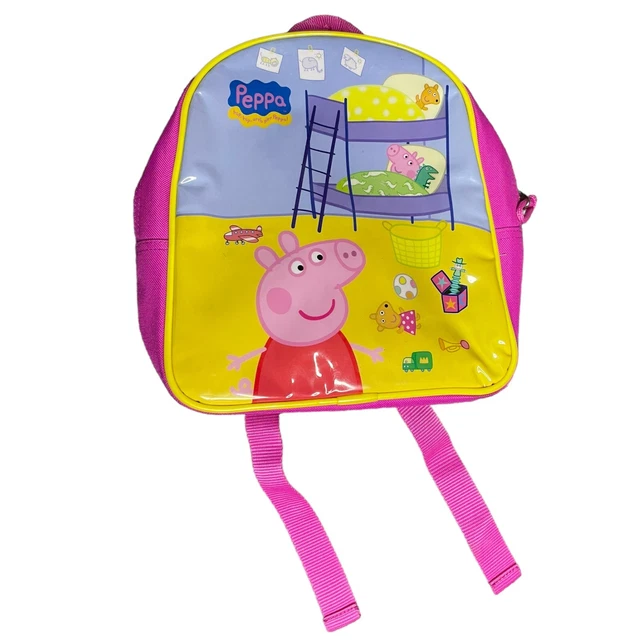 PEPPA PIG BACKPACK Mini Bag Pink VGC Unisex Pre School Nursery £4.99