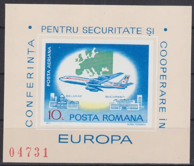 Rumänien Block 144 mit 3438 postfrisch Flugzeuge, Romania MNH #RA237