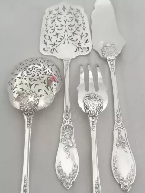 LAPPARRA Couverts à Mignardises Style Louis XVI Argent Massif Poinçon Minerve