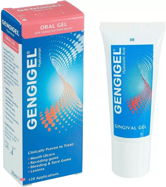 Gengigel Oral Gel - 20 ml | PROVEN | MOUTH ULCERS | RECEEDING GUMS | LESIONS |