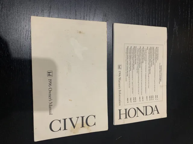 1996 Honda Civic Factory Original Owners Manual #F75