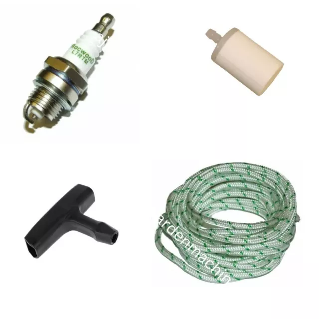 Husqvarna Blowers 125B, 125BVX, 525BX Service Kit Spark Plug & Fuel Filter Cord