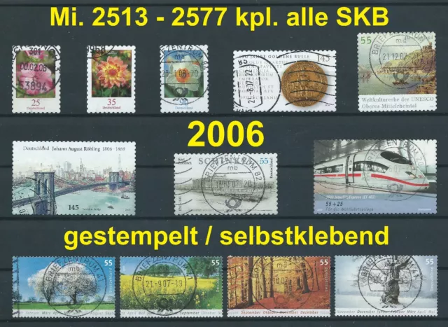 Lot No.2 - Rfa Mi. 2513 - 2577 Skb-Marken Complet De Vintage 2006 Timbrés