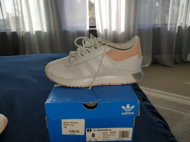 ADIDAS ORIGINALS SL Andridge chaussures femme rose blanc taille 8