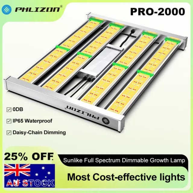 Phlizon PRO LED Grow Lights 2000W Indoor Veg Bloom Full Spectrum 4X4ft Coverage