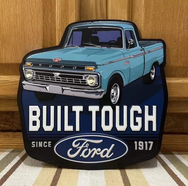 Ford Truck Sign Metal Vintage Style Wall Decor Parts Gas Oil Bar Pub Garage F100