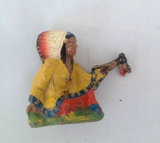 .A246/     Fröha  Indianer  Wildwest Figur von ca. 1935/55