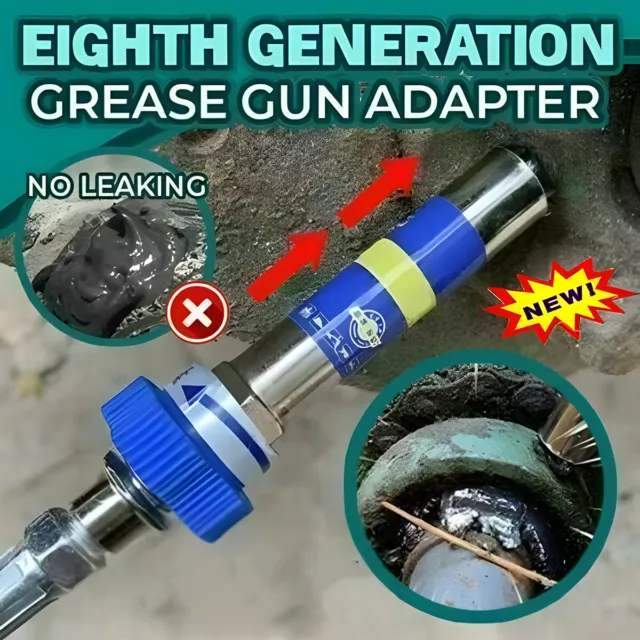 Grease Gun Coupler Quick Release Lock On Coupling End Garage Farm Tool Kit BL⌒