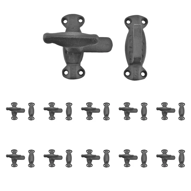 10 Piece Cupboard Cabinet Door Latch Hand Forged Iron Renovators Supply
