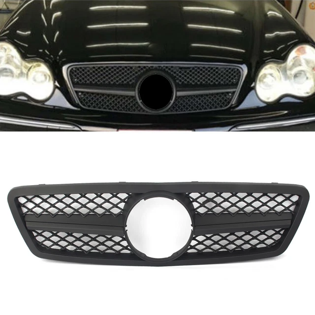 Per Mercedes Benz Classe C W203 2001-2006 Griglia Griglia Griglia Anteriore Nero Opaco