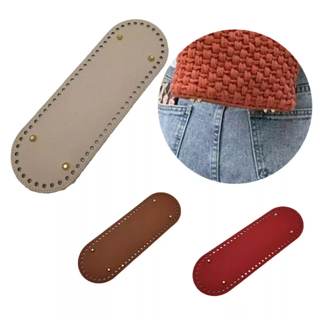 1PC Faux Leather Bag Bottom Crochet Basket Base Pad Handmade Handbag Crafts Tool