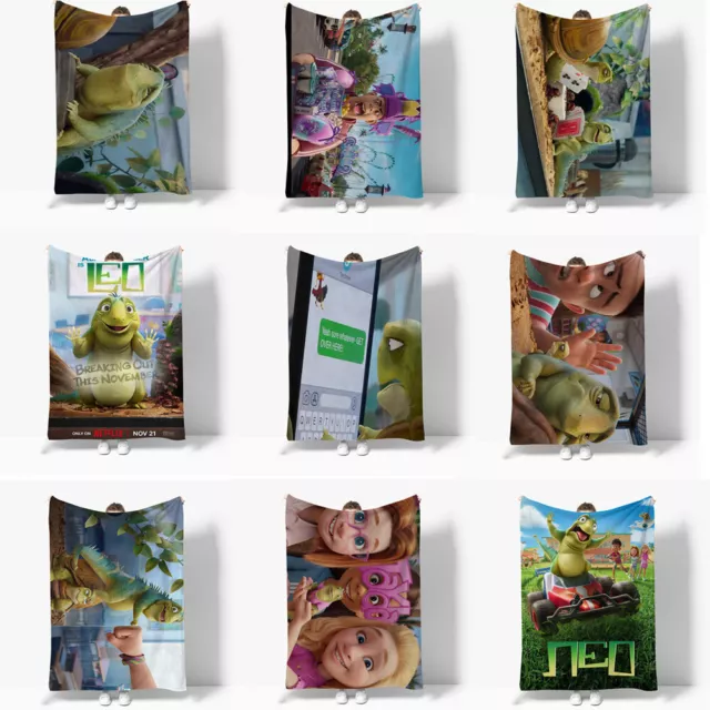 Cosplay Leo The Pet Lizard 3D Fleece Blankets Animals Warm Soft Large Xmas Throw