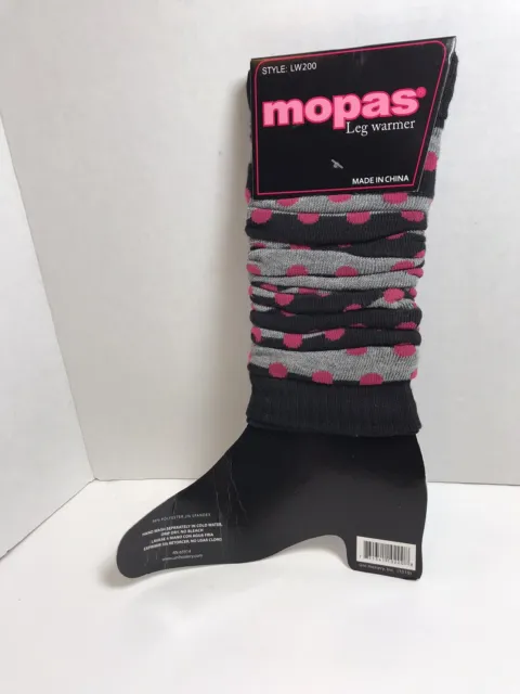 Mopas Leg Warmers Style LW200 1 Pair Black Gray Pink Winter Warm
