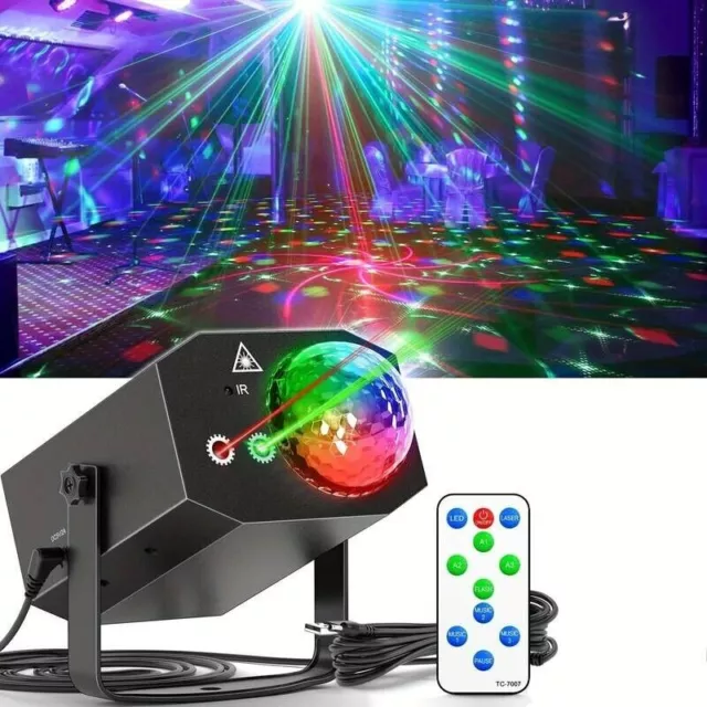 Luci a discoteca con modalità RGB, Luci Stroboscopiche a con Telecomando