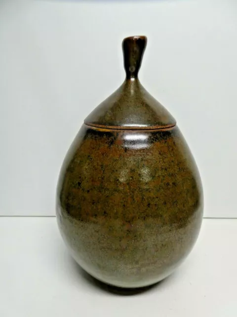 Australian Pottery Ceramic Studio Canister Lidded Pot Urn Artist Stamped