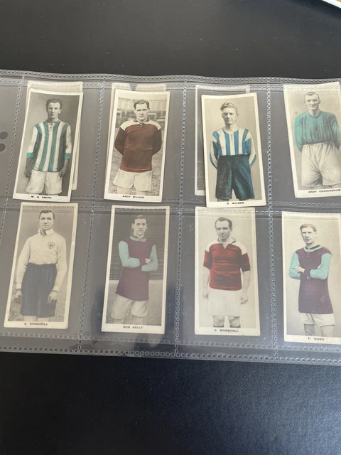 D. C. Thomson Trade Card Set - British Team Of Football 1923 - 11 Card Set.