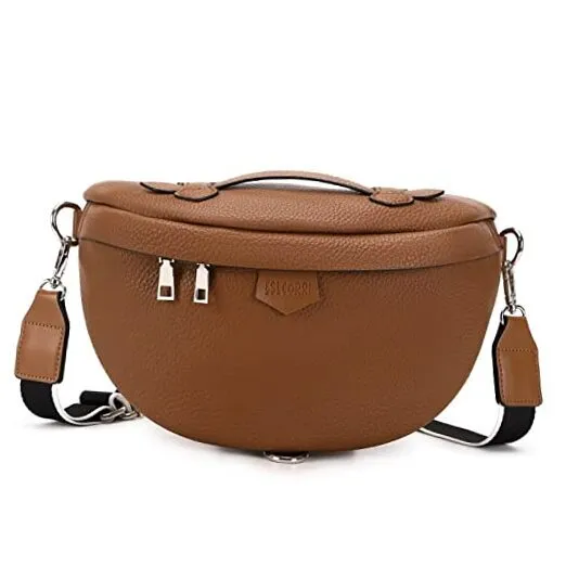 Crossbody Bags for Women - Fashion Sling Purse Shoulder Bag Fanny Pack Brown