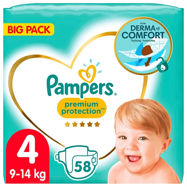 Pampers pp bp  Größe 4  maxi 9-14kg, 58er Pack windeln baby
