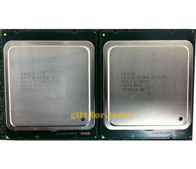 Matched Pair Intel Xeon E5-2690 2.90GHz 8 Core SR0L0 LGA2011 CPU Processors