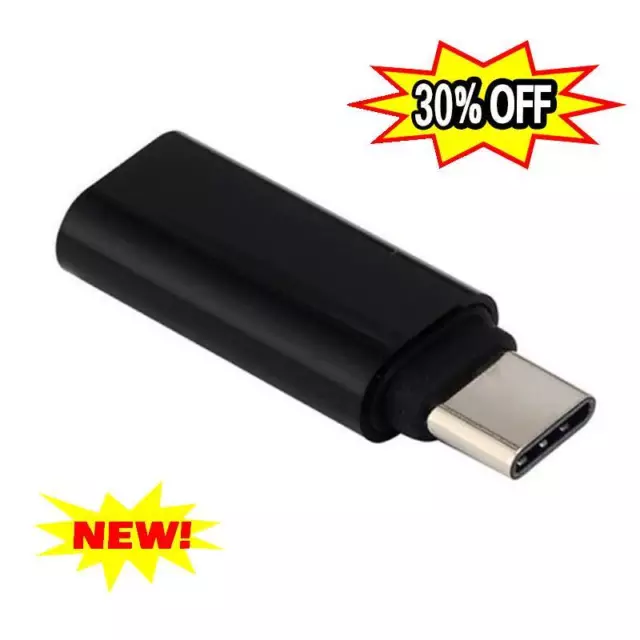 Adattatore USB C cavo illuminazione IO da donna a USB tipo C ricarica maschio} nero