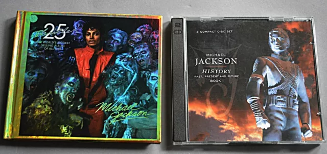 MICHAEL JACKSON - THRILLER (25th Anniv. Digibook/CD+DVD  &  HISTORY Book 1 (2CD)