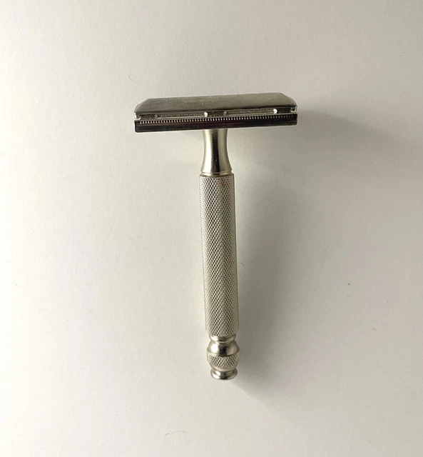 Vintage 1940's Gillette TECH Ball End 3 Piece DE Safety Razor