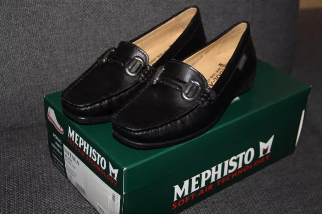 jolies chaussures modèle NATALA en cuir noir MEPHISTO point. 36 fr neuves