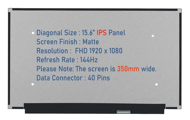 Notebook Display Passend Für BOE Hydis NE156FHM-NX2 V18.0, Matt | Nach Modellnummer | Notebook Displays
