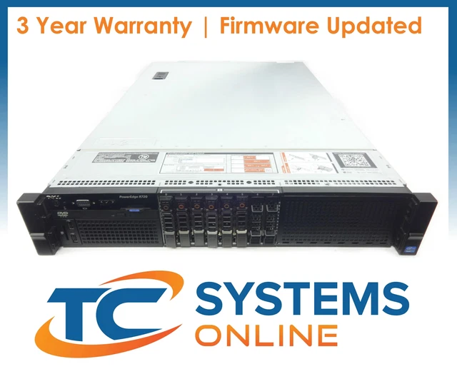 Dell Poweredge R720 2x E5-2690 2.9GHZ=16Core 64GB 6x900GB 10K SAS H710P