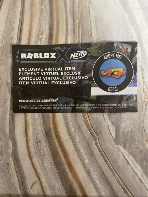 Nerf Roblox Adopt Me Bees! Lever Action Dart Blaster CODE ONLY